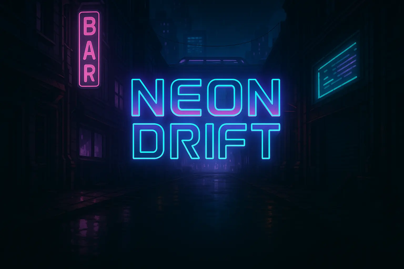 Neon Drift level mockup